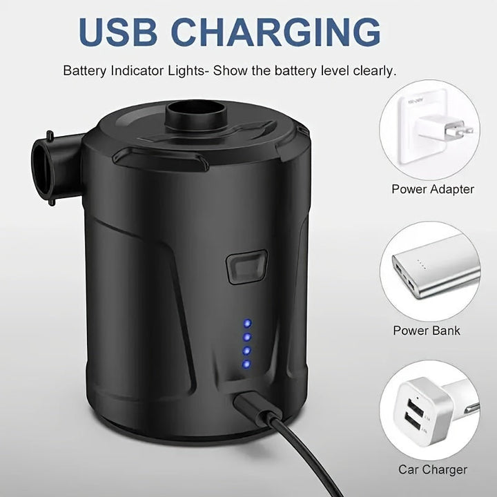 BowLift | Electric Air Pump AirTrek Mini | USB Rechargeable & Cordless | Compact & Sturdy | For Air Mattresses & Outdoor