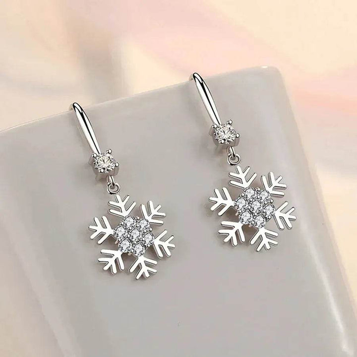 BowLift | Temperament Snowflake Earrings With Rhinestones Fashion Personalized Christmas Earrings For Women Jewelry