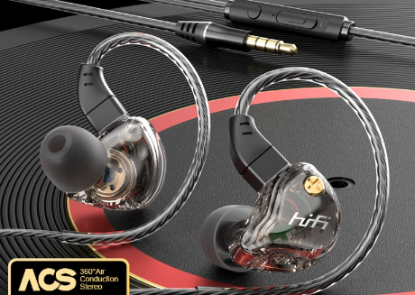 BowLift | HiFi In-ear Headphones, with High-quality Sound, Changeable Cable Design, Mounting Ear Design & Ergonomics, for Sports, Study & More