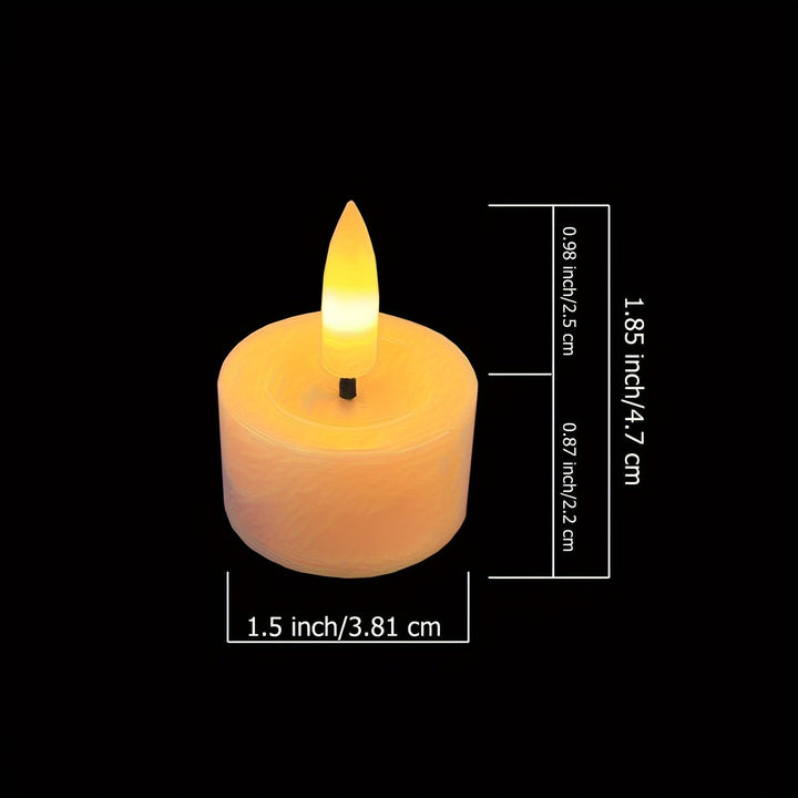 BowLift | Set of 6 Flameless Tea Lights with Remote - Flickering for Cozy Evenings