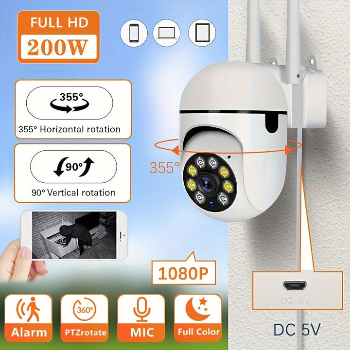 BowLift | Smart Wireless Security Camera with 1080p HD Resolution, Color Night Vision, Two-Way Audio, Indoor/Outdoor Use