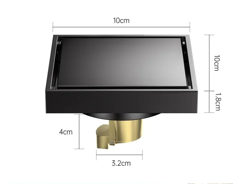 AquaShield Square Stainless Steel Floor Drain Bowlift