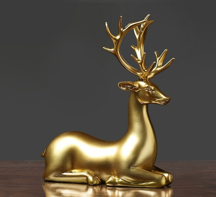 BowLift | Golden Couple Deer Figurines