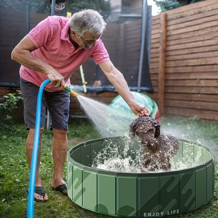 BowLift | PawLuna Foldable Dog Bath made of PVC | 80 cm Ø | Sturdy & Portable | Perfect for Summer & Garden