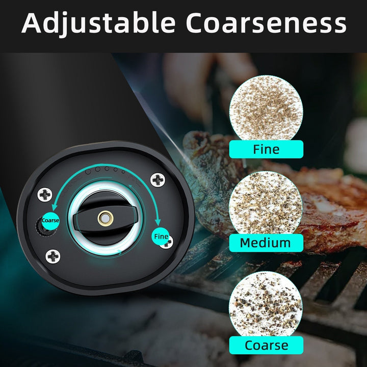 Electric Automatic Mill Pepper And Salt Grinder With LED Light | Bowlift
