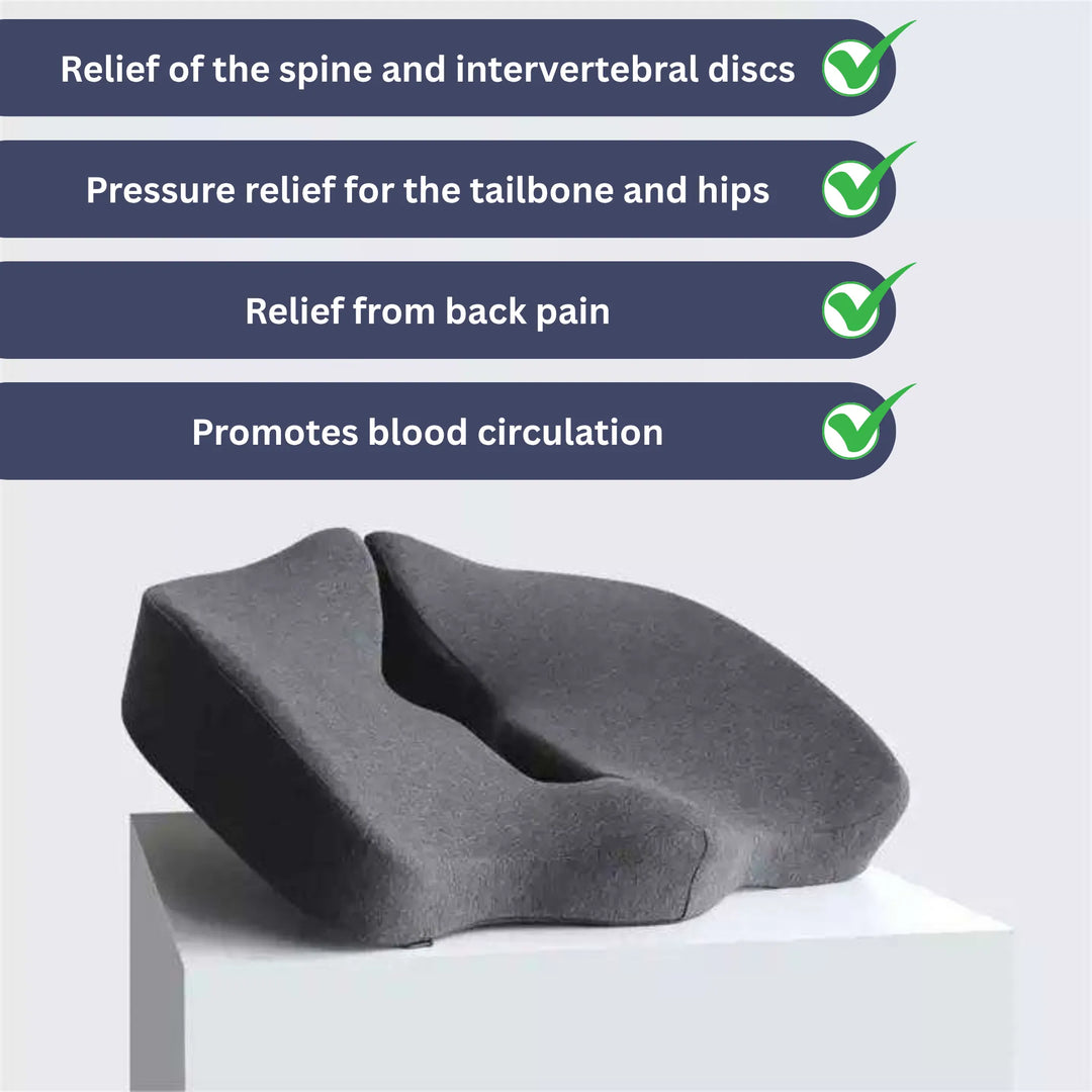 BowLift | Orthopedic Pressure Relief Pillow | Contoured Design for Back and Neck Support at Home or Travel