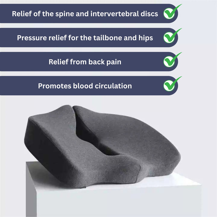 BowLift | Orthopedic Pressure Relief Pillow | Contoured Design for Back and Neck Support at Home or Travel