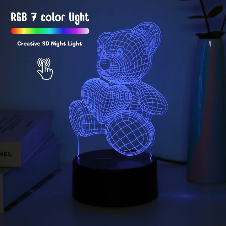 LumiBear – 3D Illusion Night Light Teddy Bear Bowlift