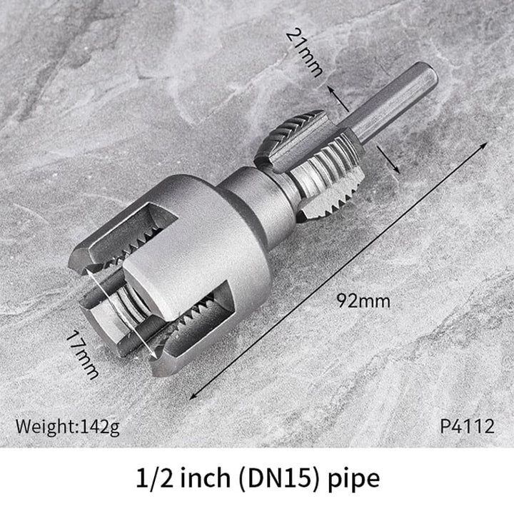 BowLift | Pipe Threading Tool | Dual-Function Internal & External Threads | 40Cr Alloy Steel | 1/2" or 3/4"