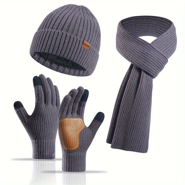 BowLift | Winter Comfort Set – Knitted Beanie, Scarf and Gloves for Unisex