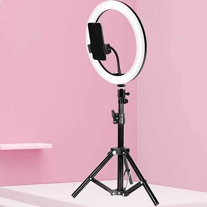 BowLift | 10-Inch LED Ring Light with Adjustable Stand and Phone Holder - Ideal for Makeup, Photography, and Vlogging