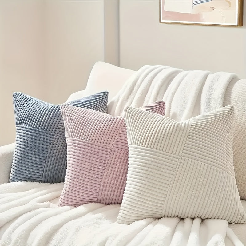 BowLift | NordLiv Pillowcase Set | Boho Style | Soft Cord | 2 pieces, 45×45 cm, 50x50cm