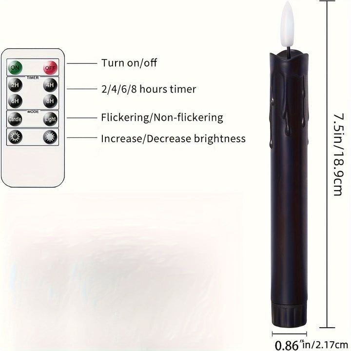 FlickerGlow - Realistic Flame-free LED Candles with Remote Control Bowlift