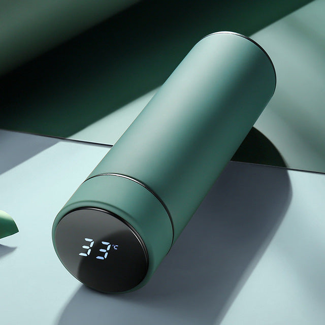 Stainless steel thermos with digital display