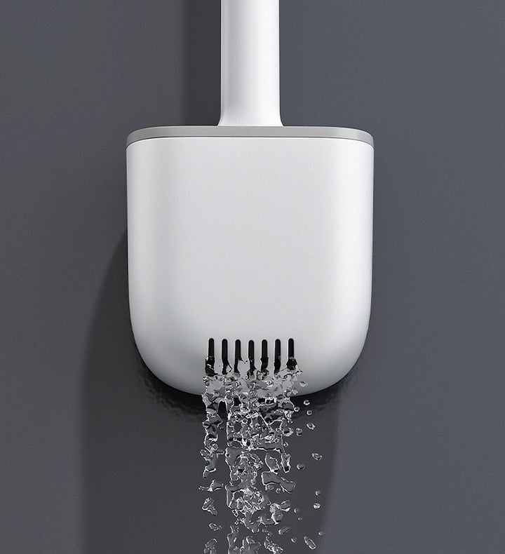 SiliClean – Antibacterial Wall Toilet Brush with Silicone Bowlift
