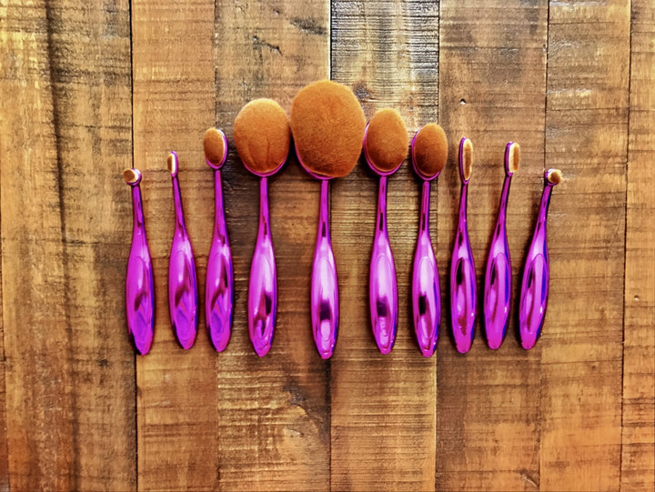 GlamPink Makeup Brushes - 10 Piece Set | Bowlift