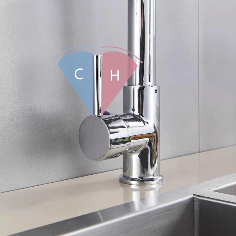 BowLift | Pull-Out Kitchen Faucet with 360° Rotating Spout and Dual Mode Sprayer