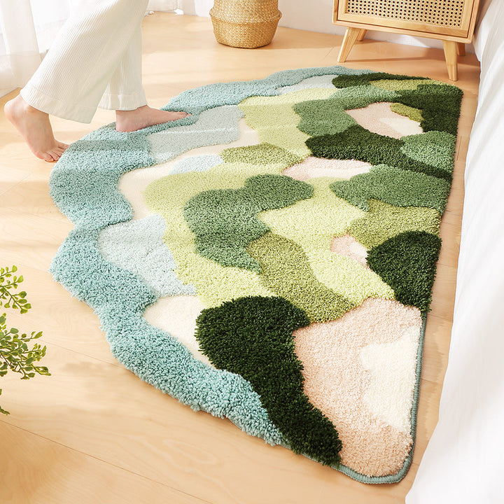 BowLift | Modern Irregular Mountain Forest Flocked Carpet