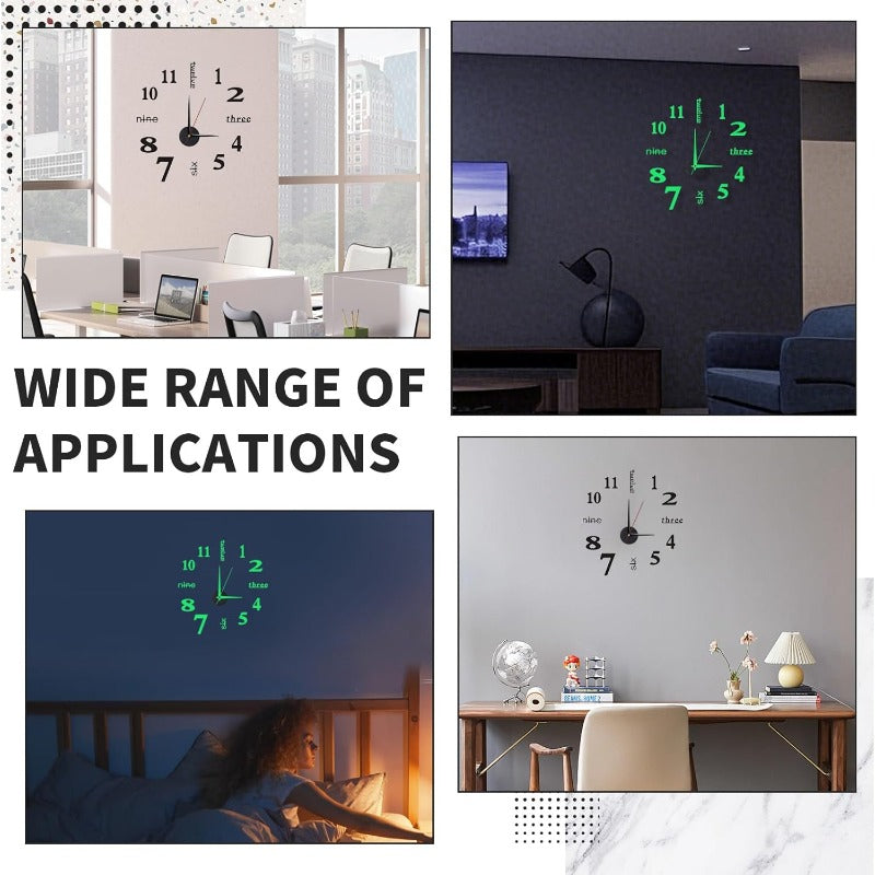 Luminous Frameless 3D Wall Clock Bowlift