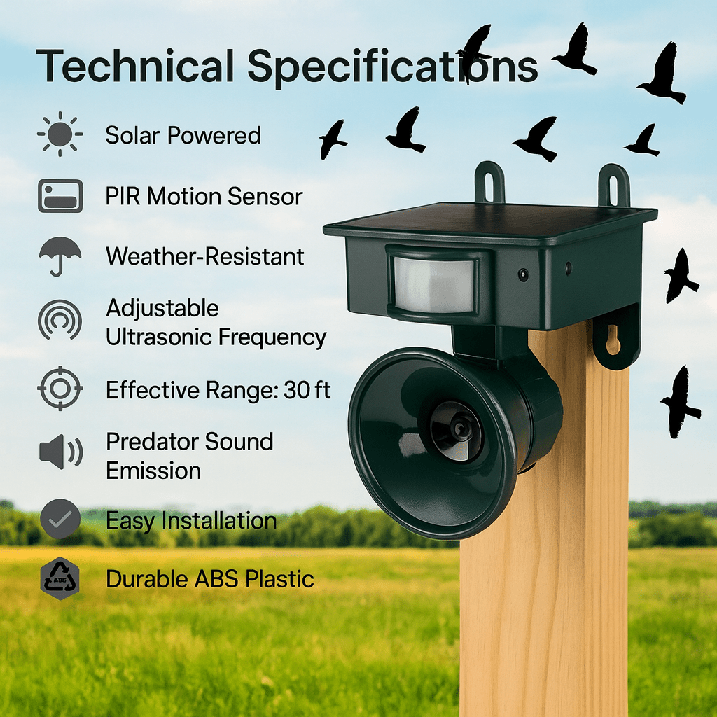 BowLift | FEATHERBLOCK – Motion-Activated Bird Repeller for Quiet & Clean Outdoor Spaces