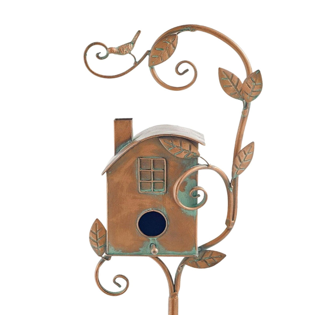 BowLift | FeatherNest Metal Art Birdhouse on Garden Stake