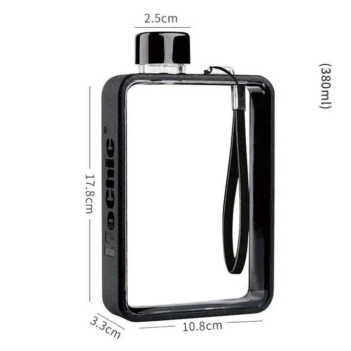 BowLift | Flat transparent water bottle