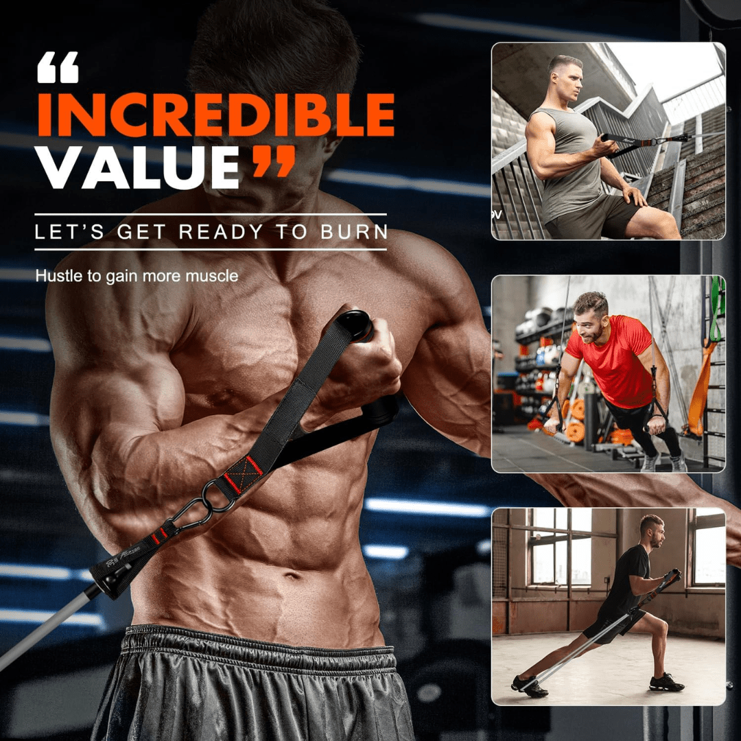 BowLift | FLEXCORE – Resistance Tire Set for Full Body Training with Handles, Ankle Straps & Door Anchor