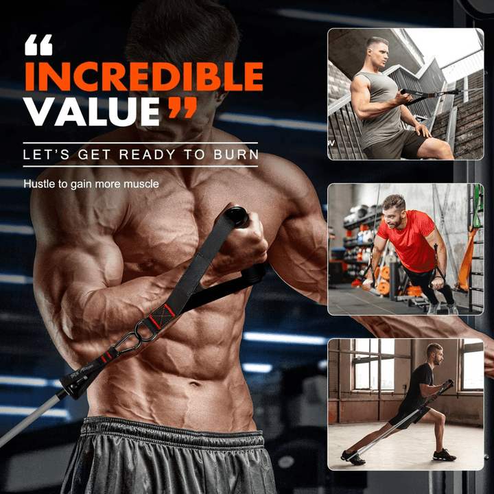 BowLift | FLEXCORE – Resistance Tire Set for Full Body Training with Handles, Ankle Straps & Door Anchor