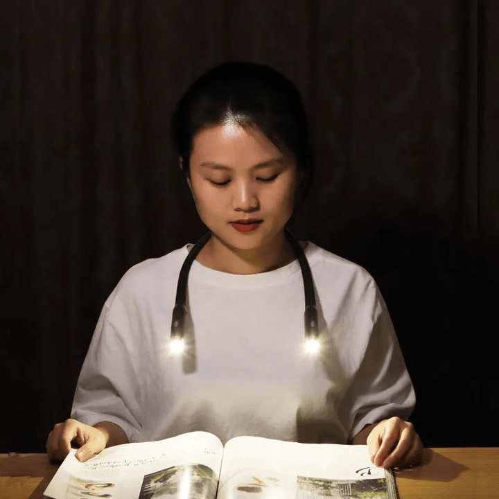 BowLift | FlexRead – Portable Neck Reading Light | Hands-Free USB Rechargeable Book Lamp