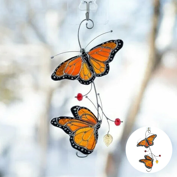 Stained Monarch Butterfly  Window Decor | Bowlift