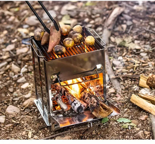 BowLift | Foldable Stainless Steel Wood Stove - TrailFlame