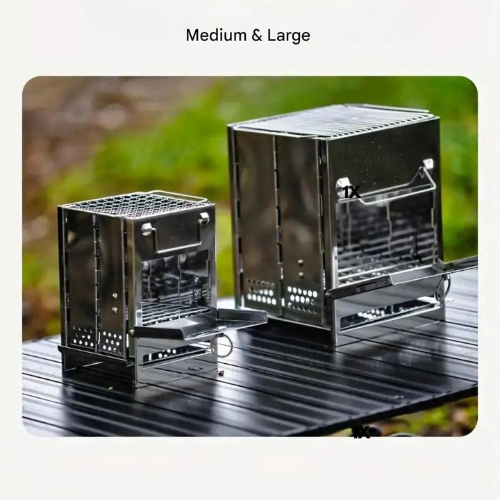 BowLift | Foldable Stainless Steel Wood Stove - TrailFlame