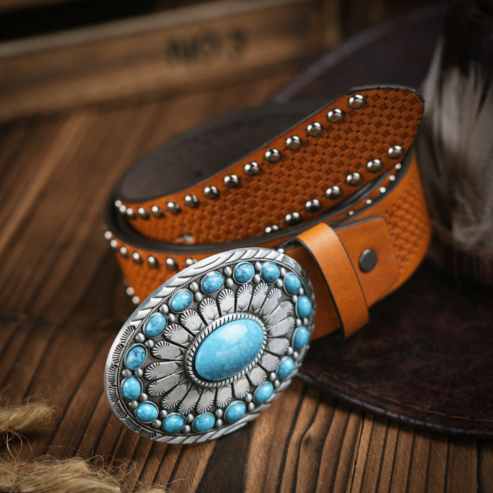 BowLift | Men’s Belt | Western Style | Vegan Leather & Durable Metal Buckle