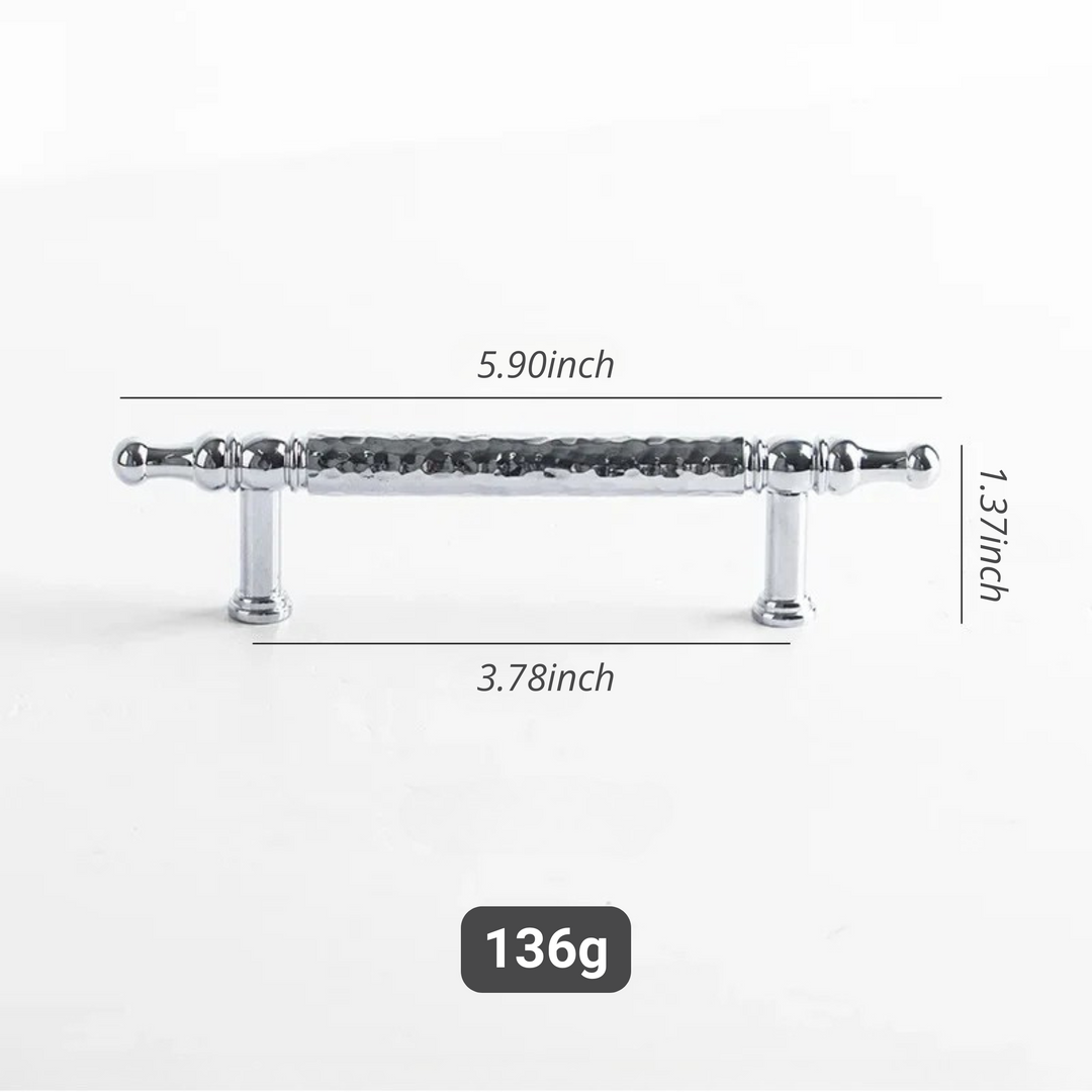 French Handmade Hammer Pattern Cabinet Drawer Door Handle | Bowlift