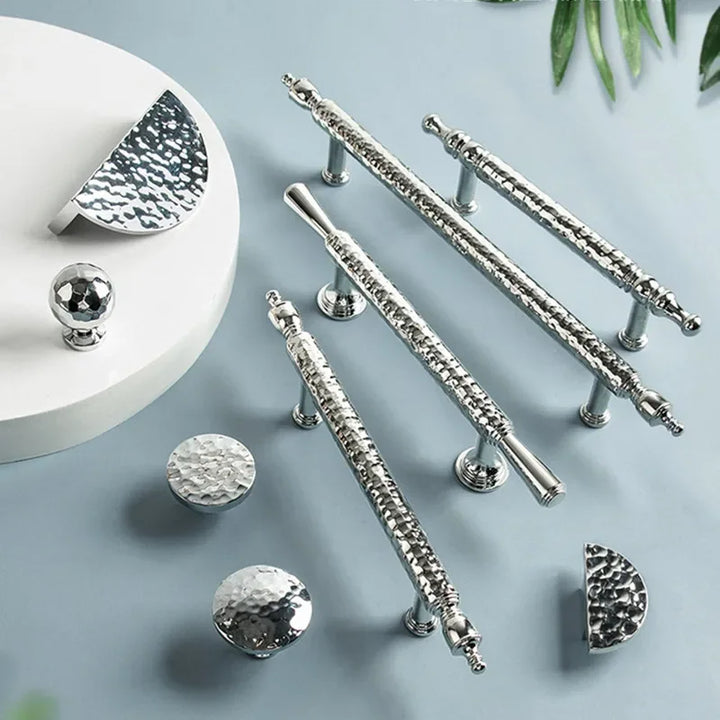 French Handmade Hammer Pattern Cabinet Drawer Door Handle | Bowlift