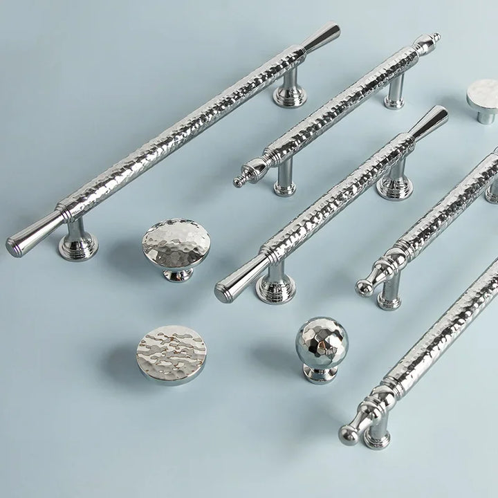 French Handmade Hammer Pattern Cabinet Drawer Door Handle | Bowlift