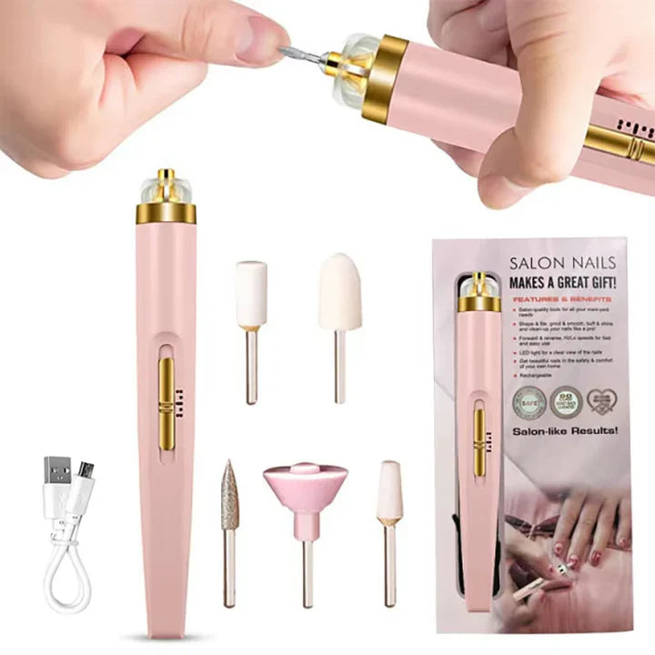 BowLift | 5-in-1 Electric Nail Care Device – Portable Manicure Tool with LED Light