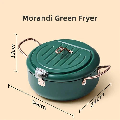 Frying Pot Stainless Steel Induction Temperature Control Mini Fryer Pan | Bowlift