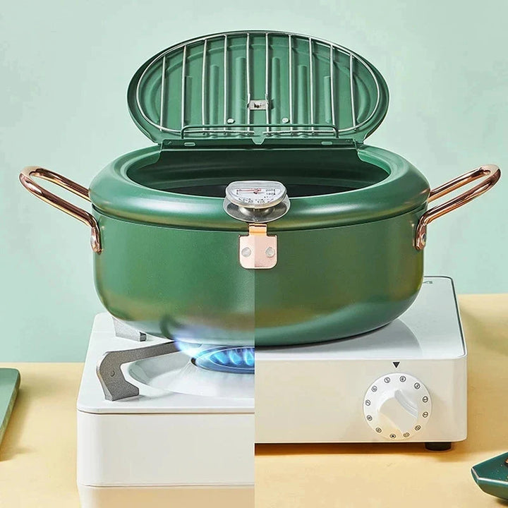 Frying Pot Stainless Steel Induction Temperature Control Mini Fryer Pan | Bowlift