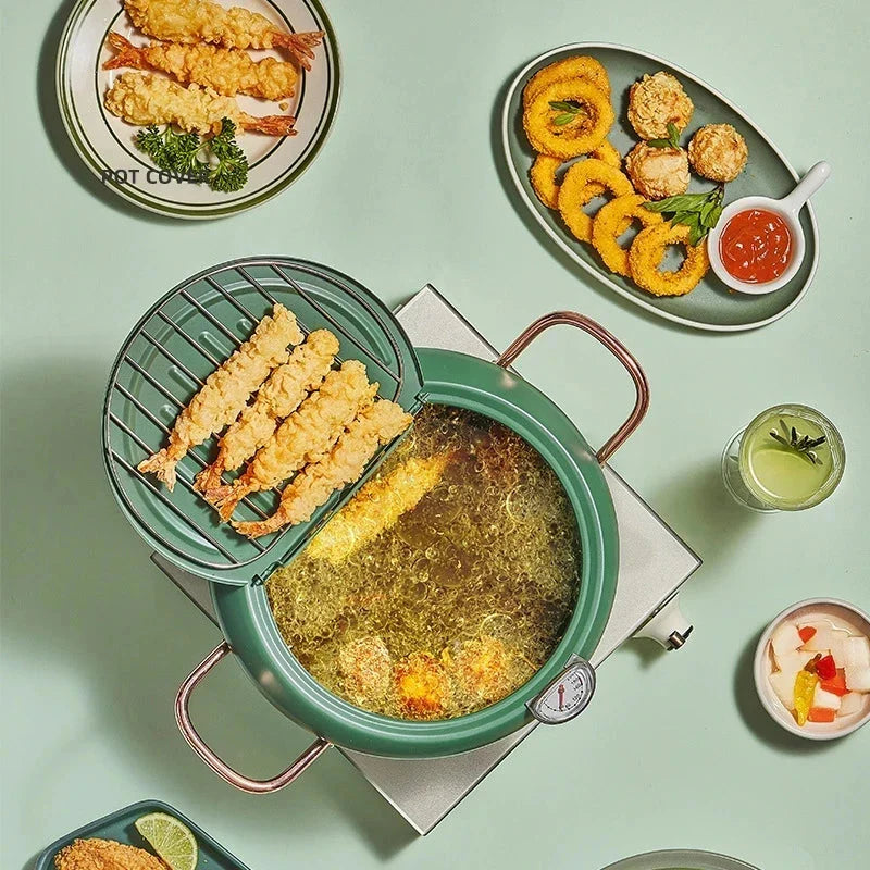 Frying Pot Stainless Steel Induction Temperature Control Mini Fryer Pan | Bowlift