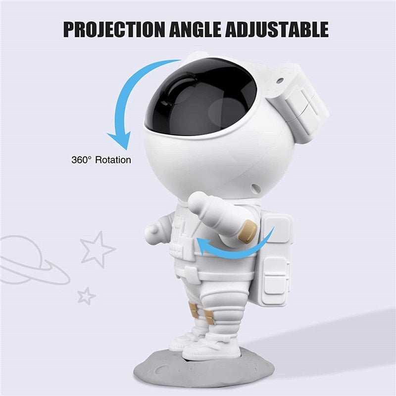BowLift | Galaxy Star Projector Night Light - Astronaut Theme Room Decor, Starry Sky Lamp for Bedroom Decoration and Unique Gift Idea