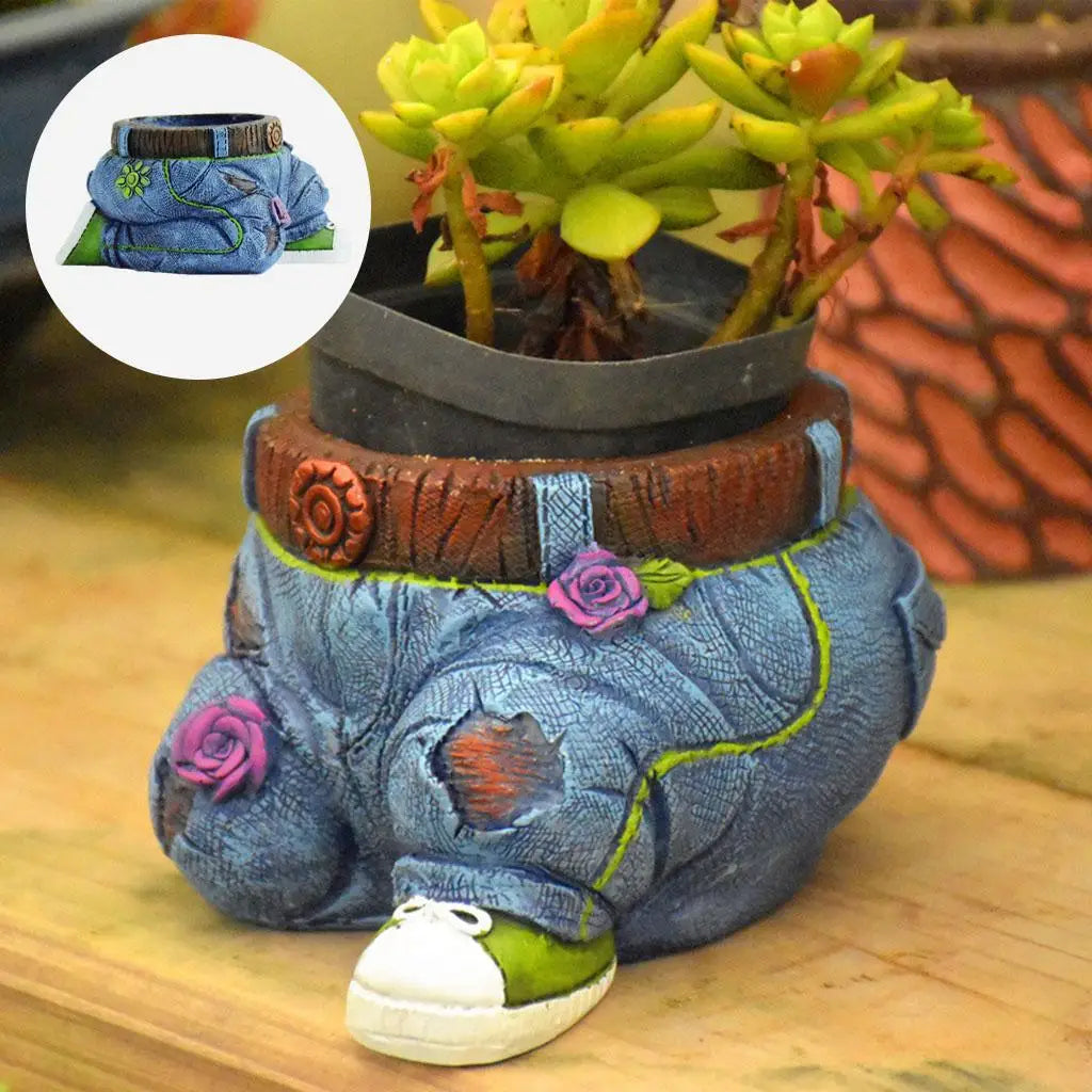 BowLift | GardenBuddy Gardener Resin Succulent Pot Sculpture