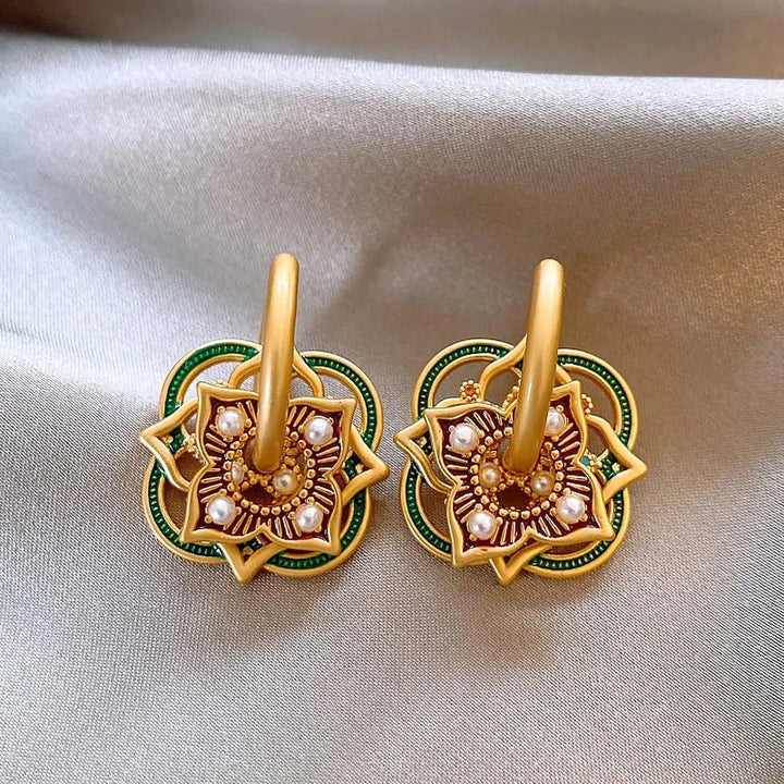 BowLift | Geometric Rangoli Jhumka Earrings