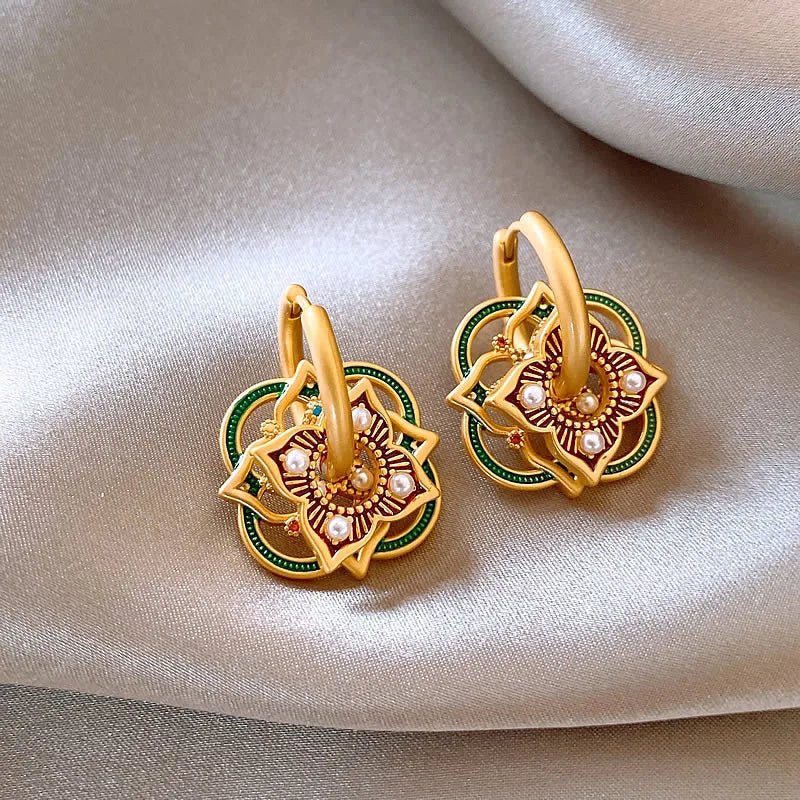 BowLift | Geometric Rangoli Jhumka Earrings