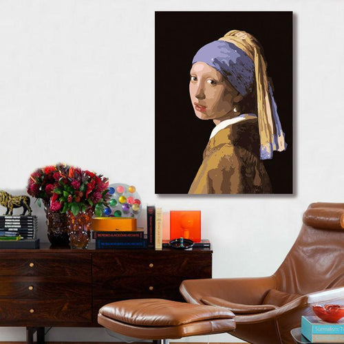Girl With a Pearl Earring - Van-Go Paint-by-Number Kit | Bowlift