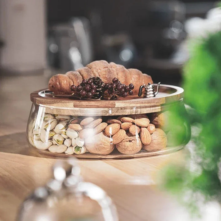 BowLift | Glass Bowl with Wooden Lid - NatureLux