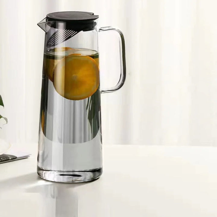 Glass Pitcher with Lid Easy Clean Heat Resistant Glass Water Jug | Bowlift