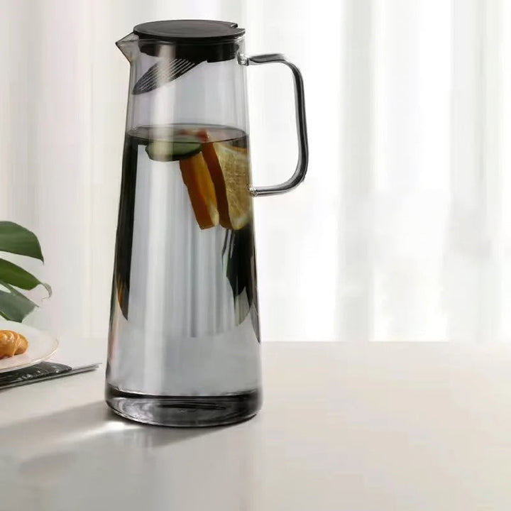 Glass Pitcher with Lid Easy Clean Heat Resistant Glass Water Jug | Bowlift