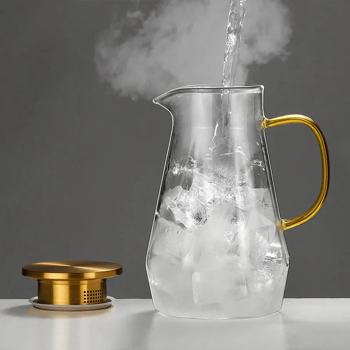 Glass Water Bottle Kettle Gradient Diamond Shaped Water Kettle Water Cups | Bowlift