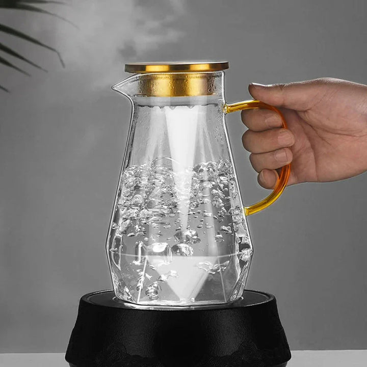 Glass Water Bottle Kettle Gradient Diamond Shaped Water Kettle Water Cups | Bowlift